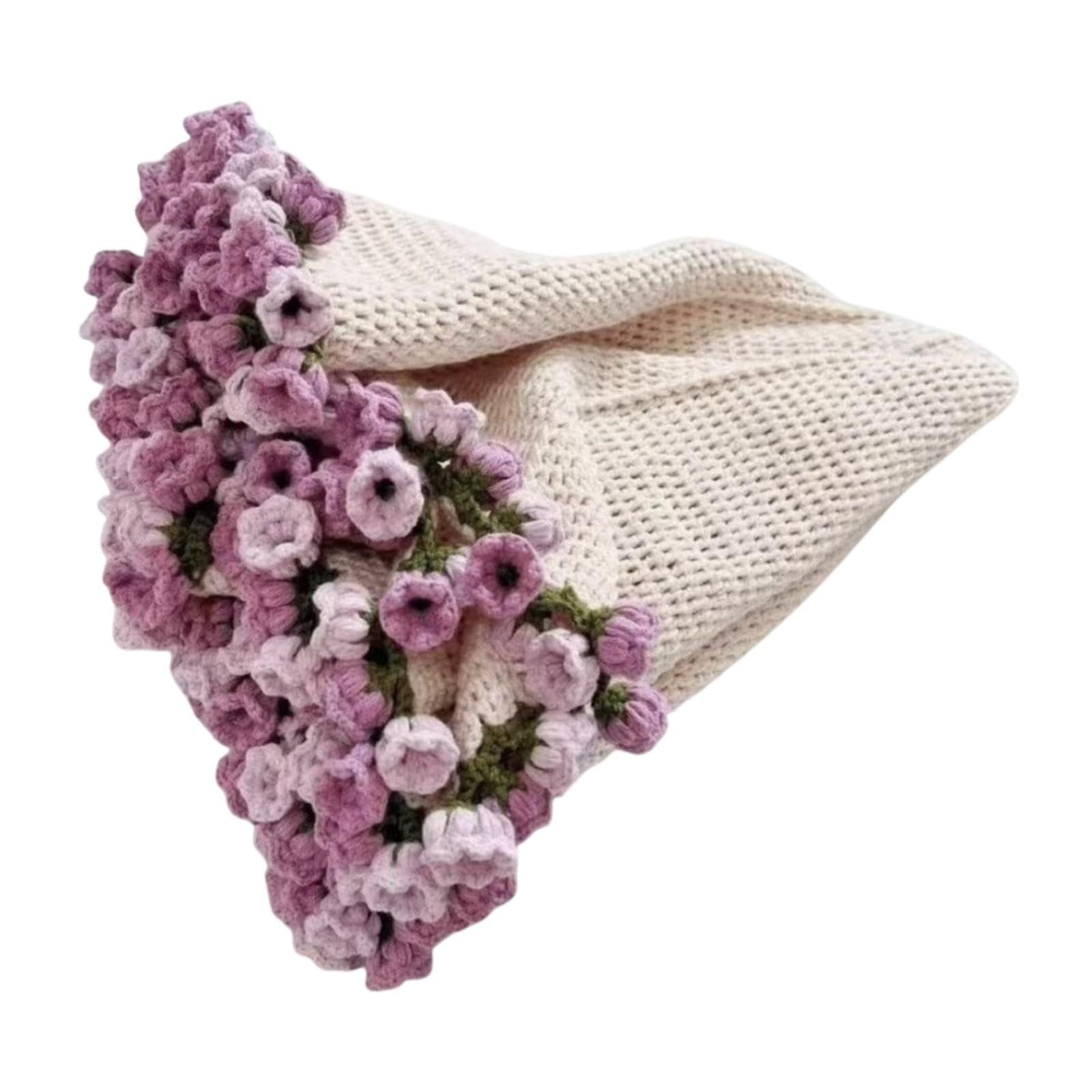UJEAVETTE Crochet Blanket Kit for Bouquet Crafts Crochet Starter Kit Enthusiast Adults Style C-image-41