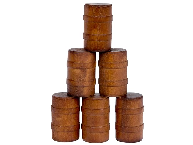 Lionel Miniature Wooden Barrels (6-Pack), Model Train Scenery Accessory with Real Wood Construction, Train Layout Decoration, Ages 14+