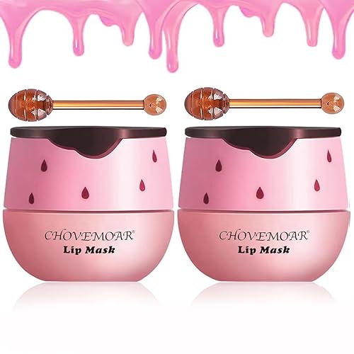 2 bálsamos labiales de fresa, mascarillas de labios de vitamina E y propóleos hidratantes, reduce eficazmente las líneas de labios, prevención de