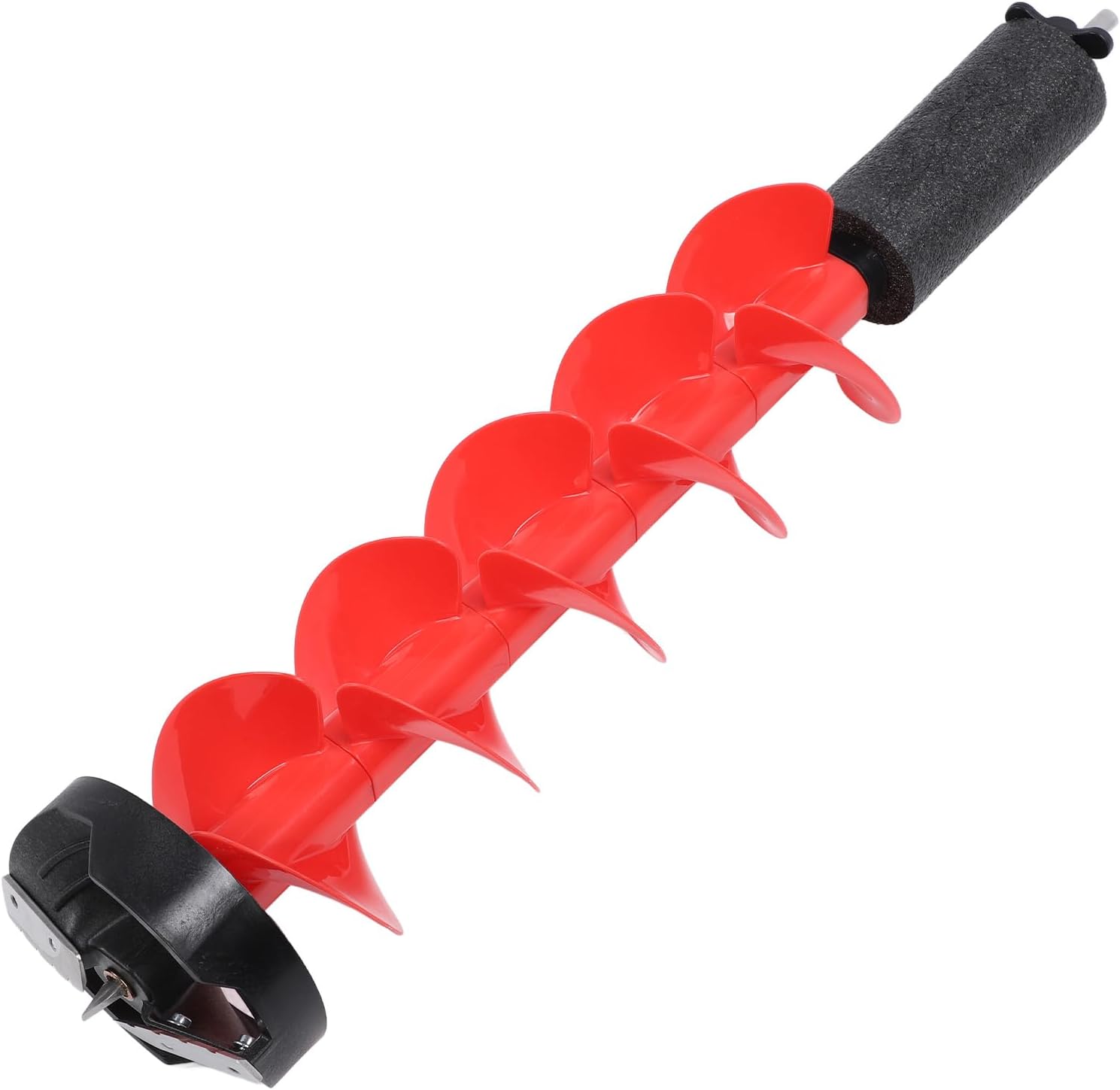Floatable Ice Auger with 8in Diameter for Drilling Deep, Versatile Adapter, Sturdy Blade, Float Design, Nylon Construction, Universal Adapter, Guard for Ice Fishing