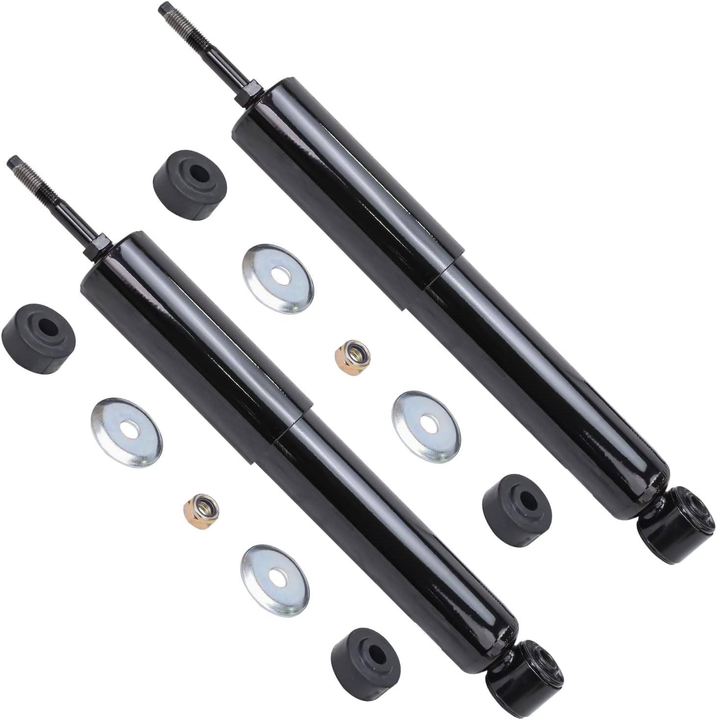Detroit Axle - 4WD Front 2pc Shock Absorbers for 02-05 Dodge Ram 1500, 2 Complete Shock Absorbers Assembly Set 2002 2003 2004 2005 Replacement