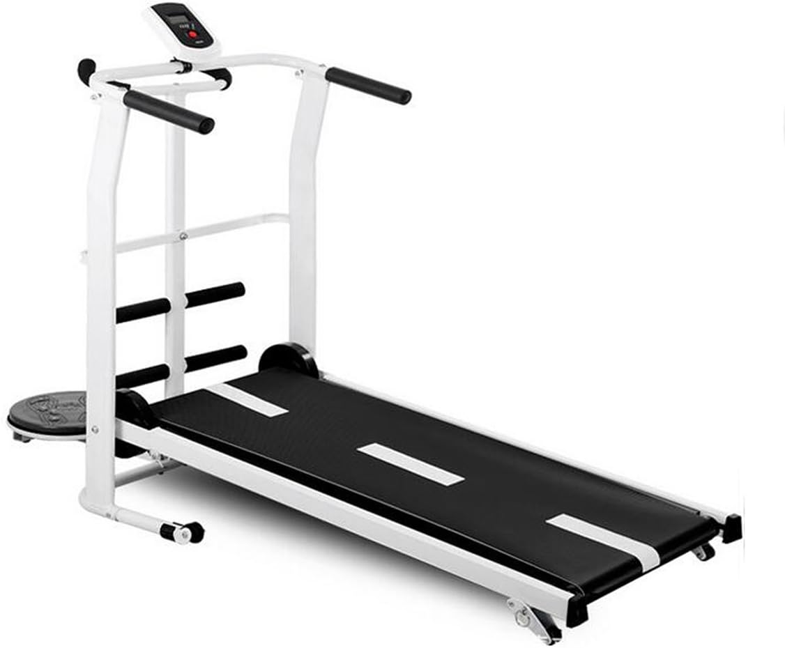 Mechanical Treadmills Home Folding Manual Treadmill Small Multi-Function Running Machine Mini Walking Machine Black And White