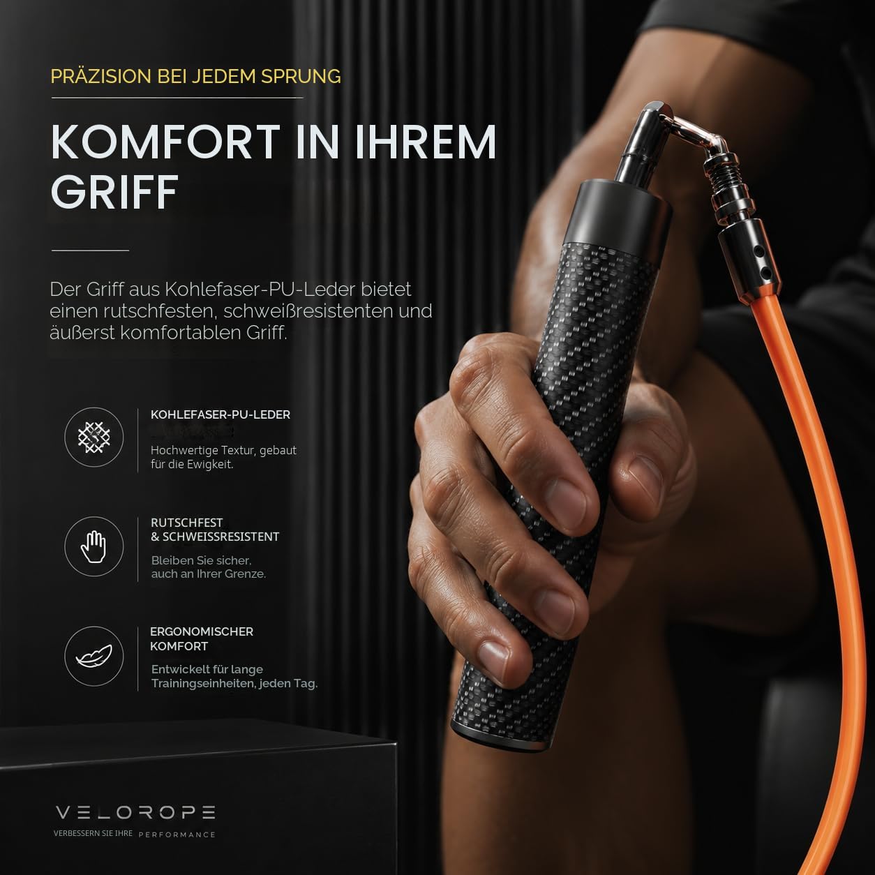 Profi Gewichtsspringseil Erwachsene – Verstellbares Fitnessseil mit 3 Seilen (1/5LB,1/4LB,1/2LB), Ledergriffen & Gewichtssteigerung für Fettverbrennung, Home-Gym, Boxtraining