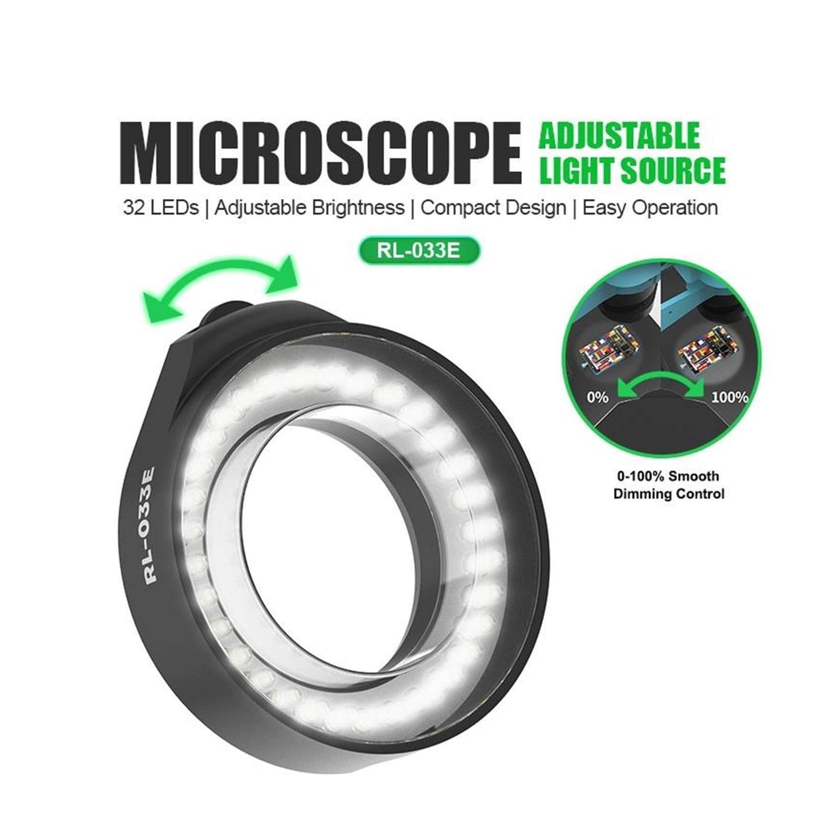 Herramienta de reparación de Fuente de luz de microscopio Ajustable RL-033E