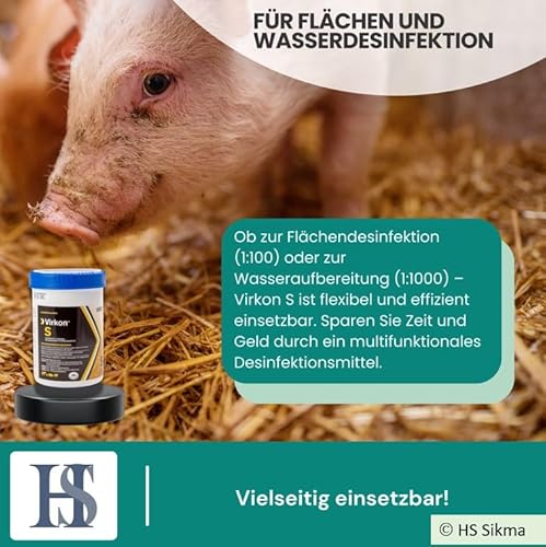 Virkon S Desinfektionsmittel 2x 50g Sachets - Breitbanddesinfektion gegen Viren, Bakterien & Pilze - Für Flächen- und Wasserdesinfektion - Geruchsfrei & Ohne Aldehyde