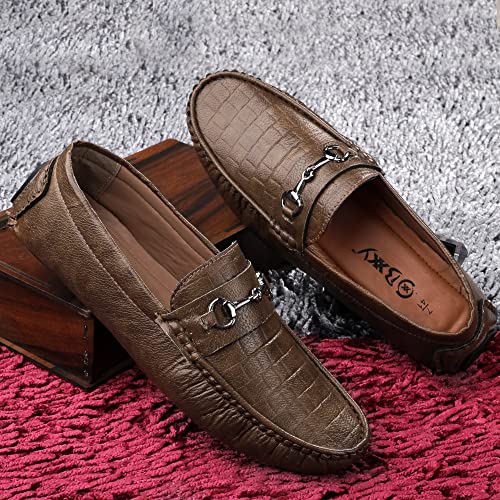 Image of Men's Synthetic Leather Material Casual Driving Loafer Buckle Shoes
