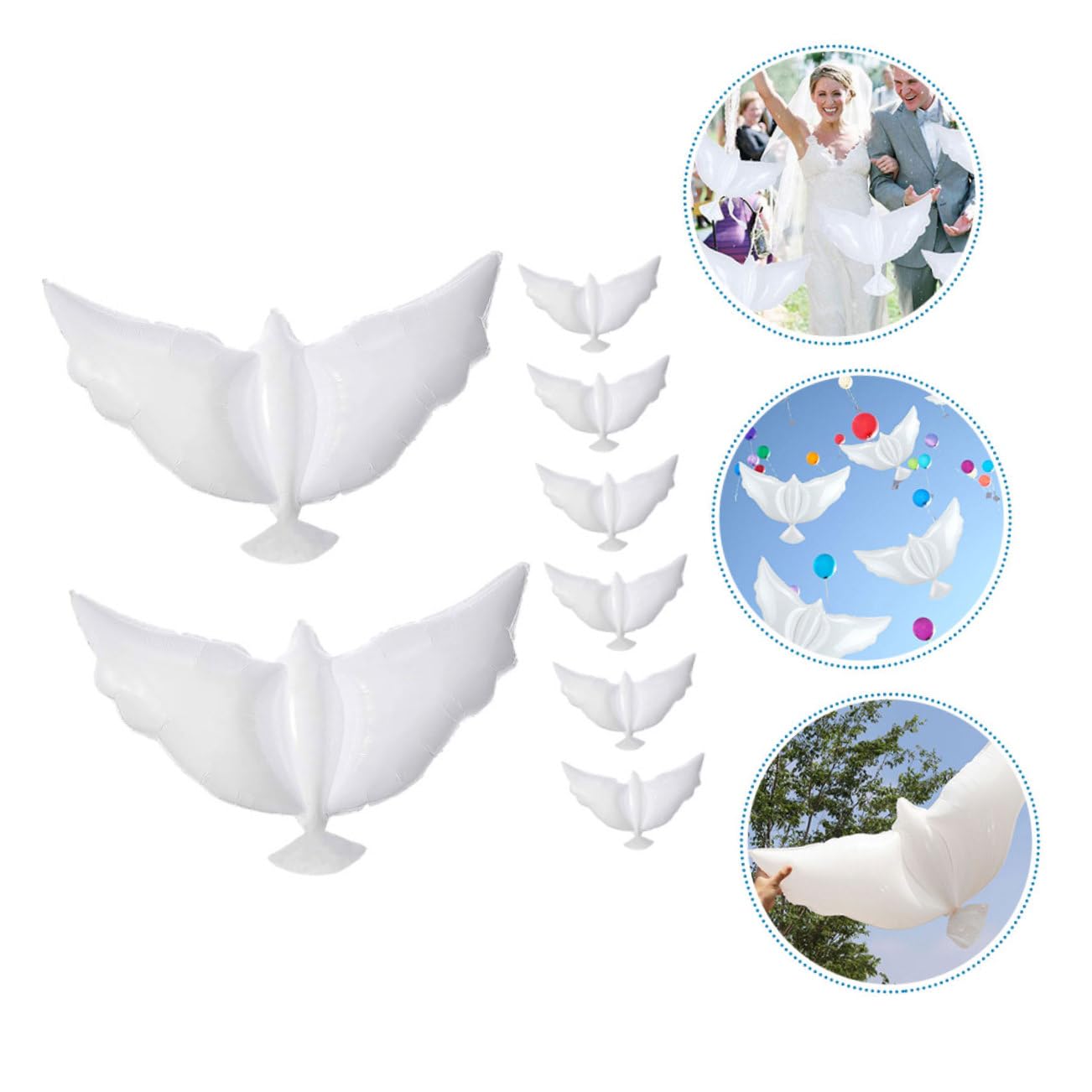 GLEAVI 4 Sätze Hochzeit Luftballons Ballons Für Feier Und Hochzeit Aluminiumfolie Ballons Für Garten Und Festveranstaltungen 8 Stücke * 4