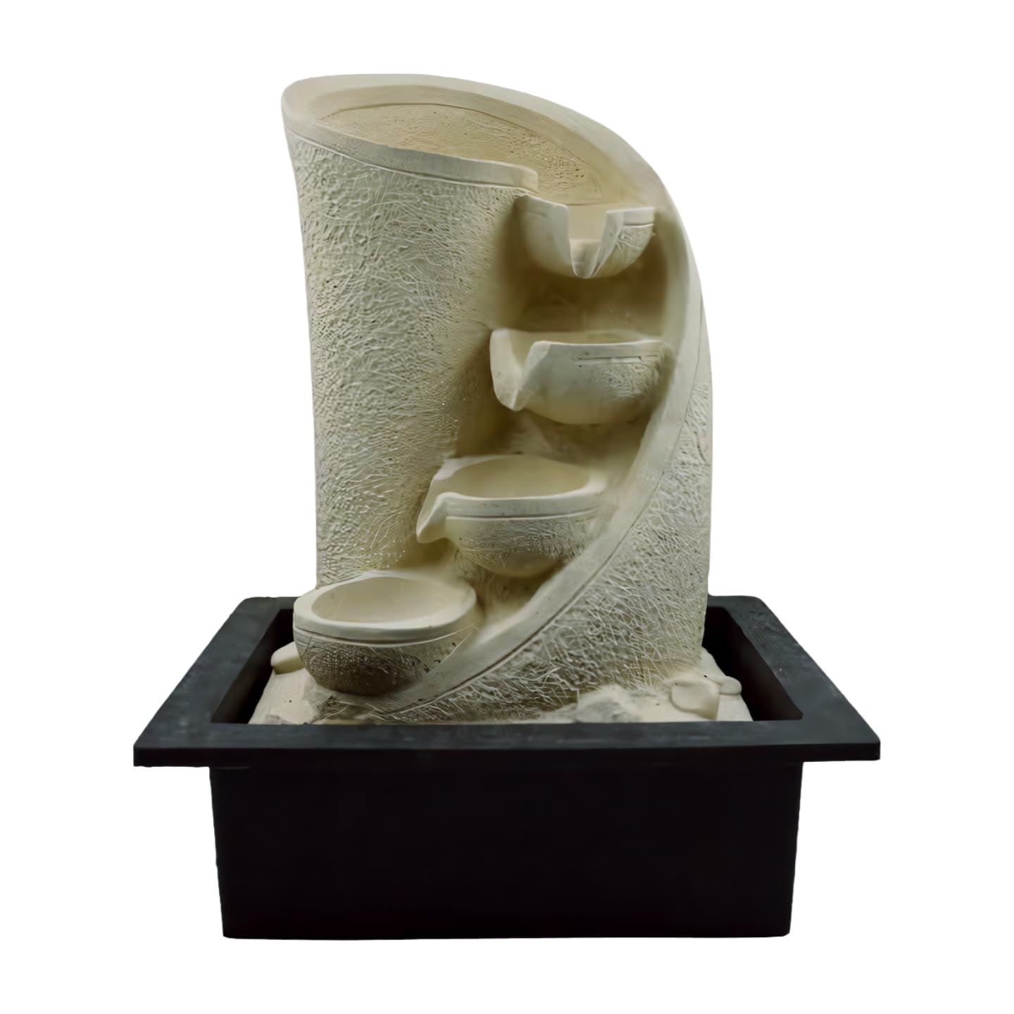 KRN Elegant Tabletop Water Fountain for Home & Office Decor – Tranquil Indoor Waterfall with LED Lights, Perfect Decorative Showpiece & Gift | Best for Home, Office, Living Room & Vastu Decor