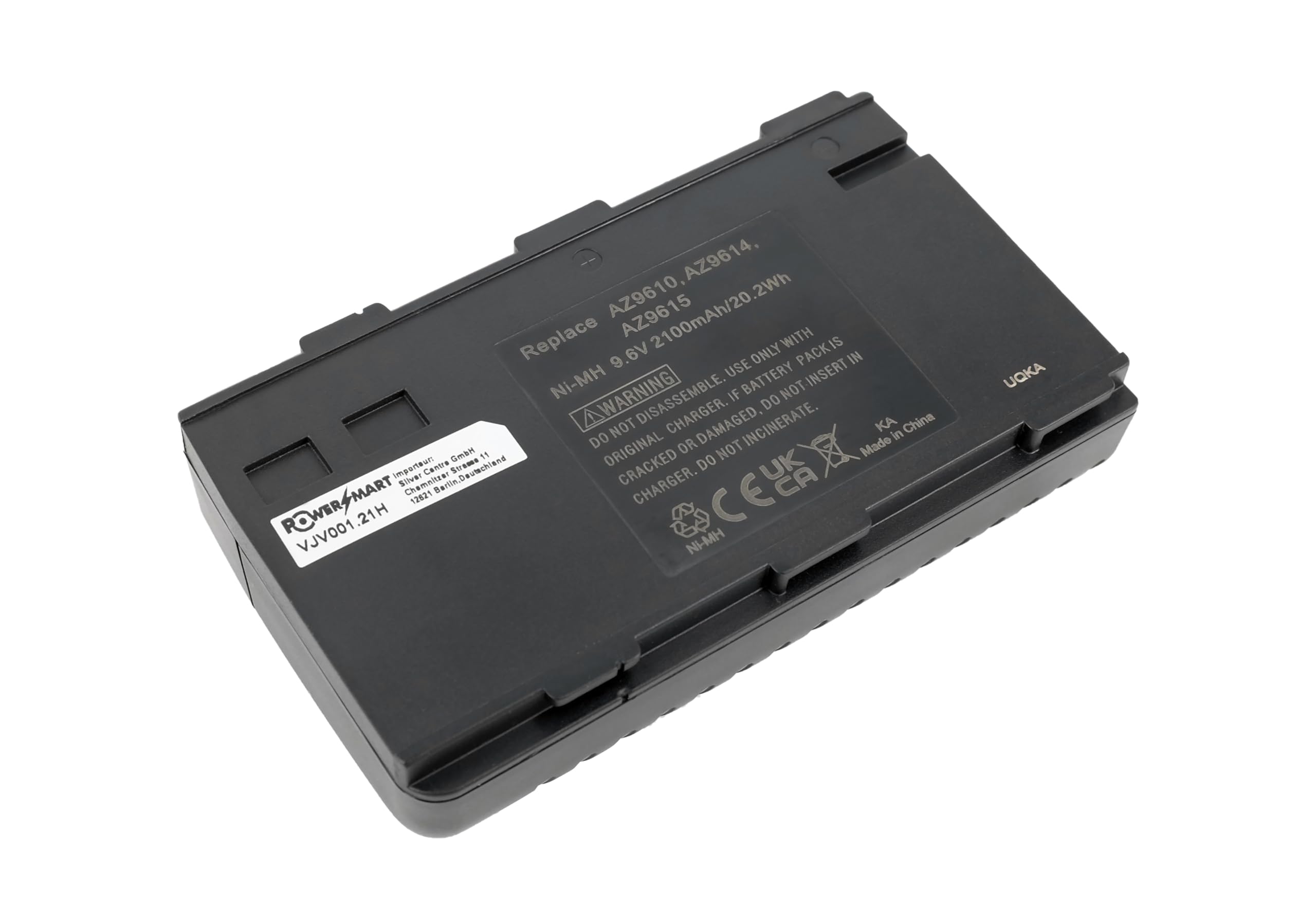 PowerSmart® 9.6V 2000mAh Batterie pour JVC GR-A1E, GR-A30, GR-C7, GR-C9, GR-C11, GR-C25, GR-C55, GR-C250, GR-C707, GR-S35, GR-S55, GR-S75, GR-S99, GR-S707, BN-BP31, NB-P5U, NB-P6U, NB-P7U, NB-P8U