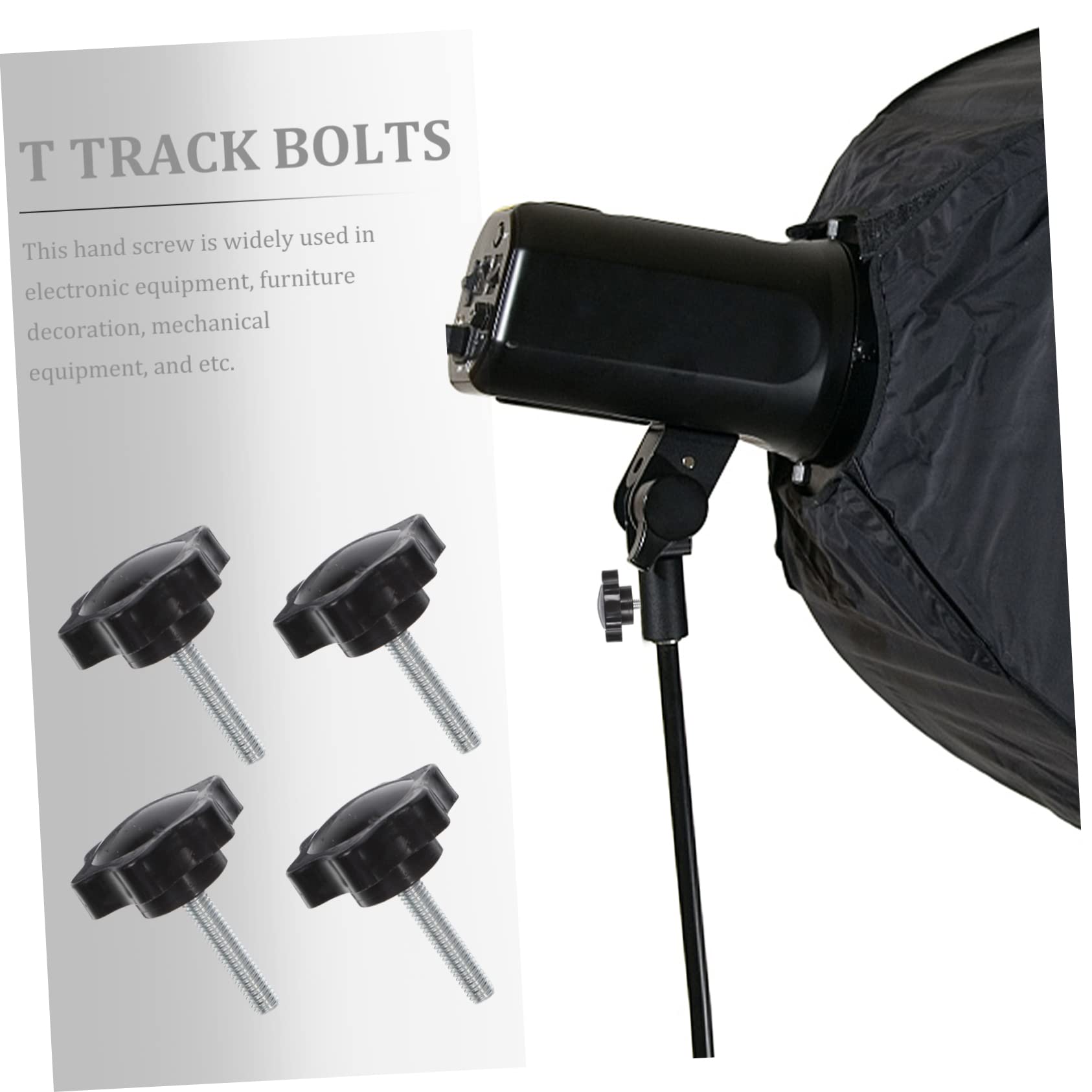 ERINGOGO Hexagonal Head Screw Knob Threaded Clamp Knobs Handle Clamping for t Track 20pcs Set