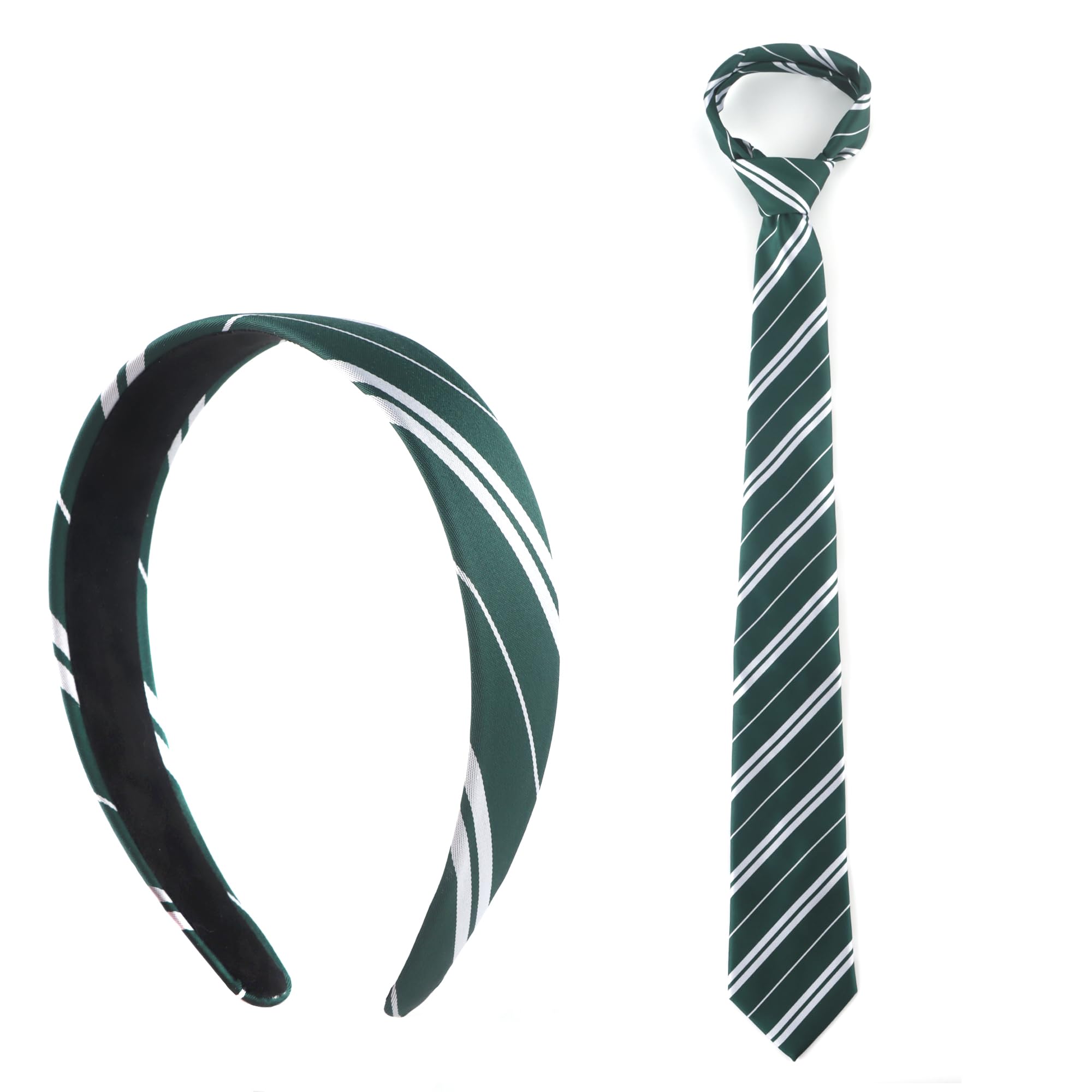 Landisun Halloween Cosplay Green 58in Tie & Headband Accessories for Womens
