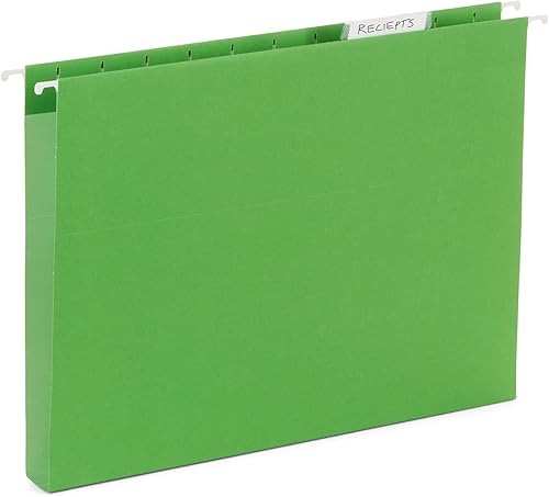 Miniatura 6 de 25 carpetas colgantes de capacidad adicional, 25 carpetas colgantes reforzadas, expansión de 1 pulgada, tamaño carta, diseñadas para archivos