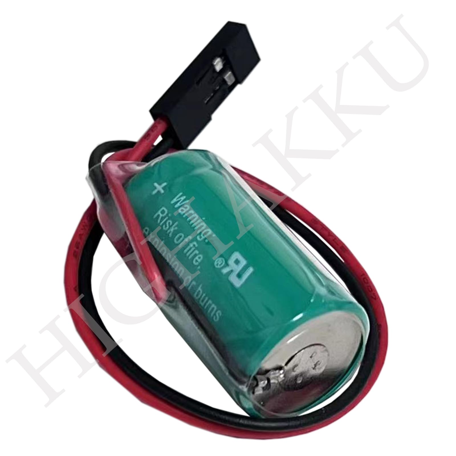 Batteria di ricambio al litio da 3 V 575332TA, 6FC5247-0AA18-0AA0 con presa AMP 928205-2P compatibile con Sie-Mens Simatic S7-300, W79084-E1001-B2, Simatic S5-90U, con spina nera