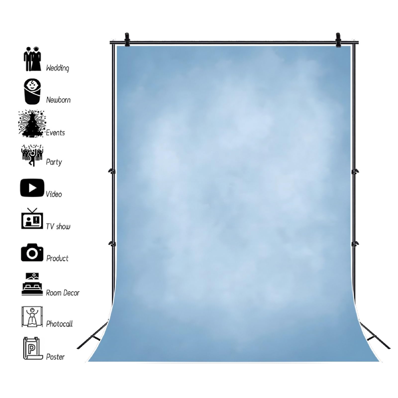 YongFoto 2,5x3m Fondos fotográficos para fotografía Niebla difusa Gris ahumada Resumen de Textura Fondo de Estudio Decoración para niños Retrato Accesorios de Boda Fondo de Pantalla de Fiesta
