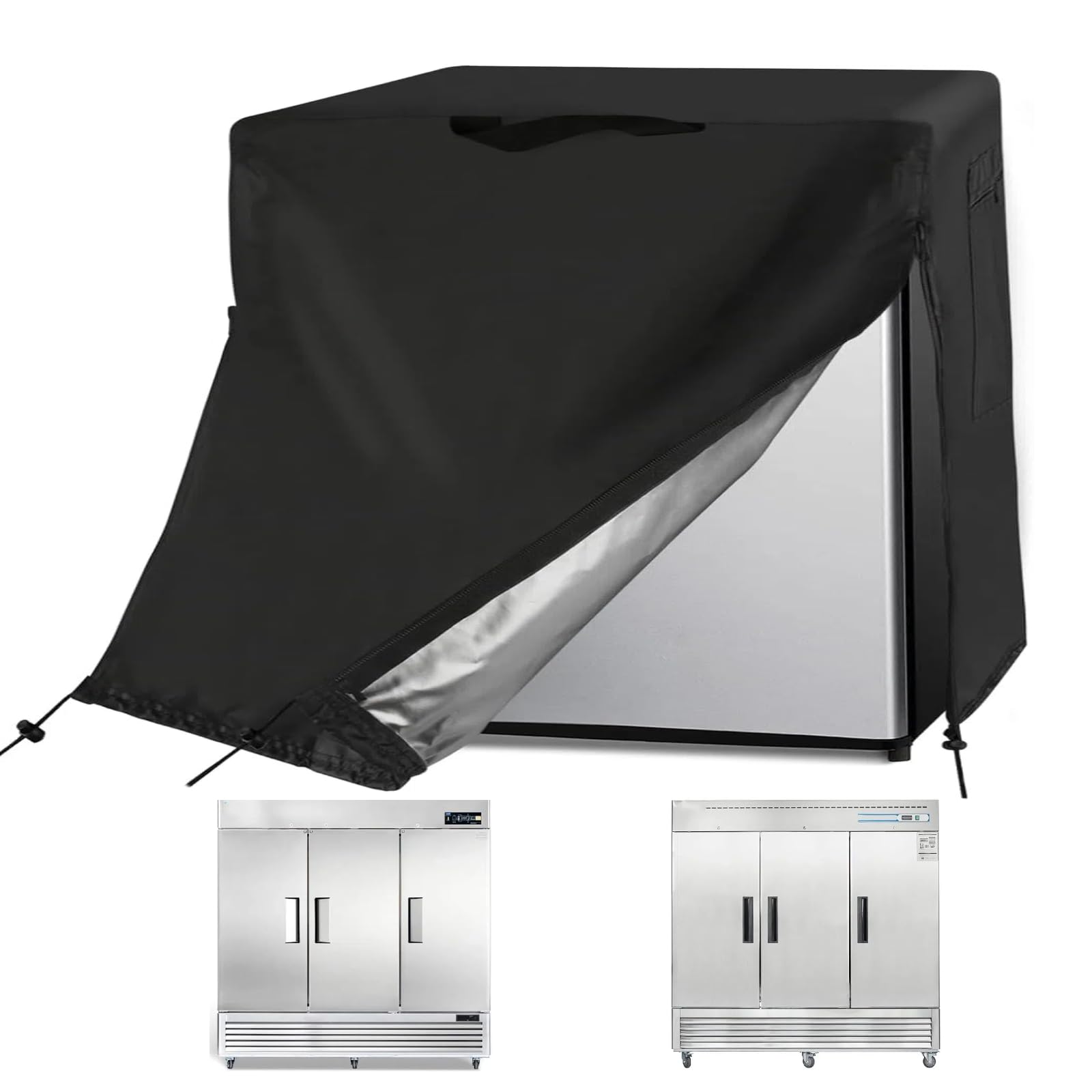 82W Commercial Refrigerator Cover for 72 Cu Ft Industrial Upright Fridge