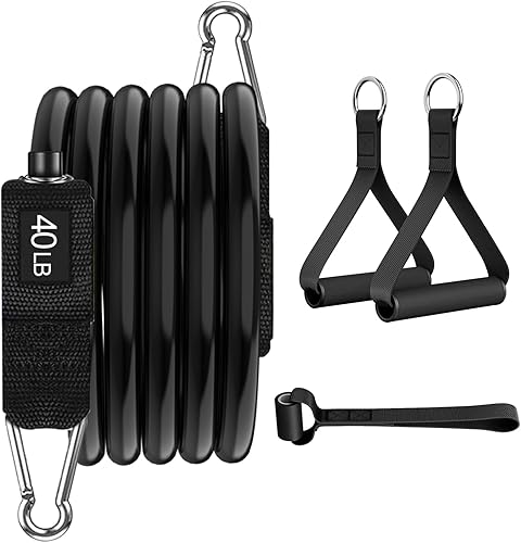 VEICK Resistance Bands, One Single Exercise Bands, Workout Bands Resistance Training for Home Workouts Fitness Pilates Gris,Rojo-50