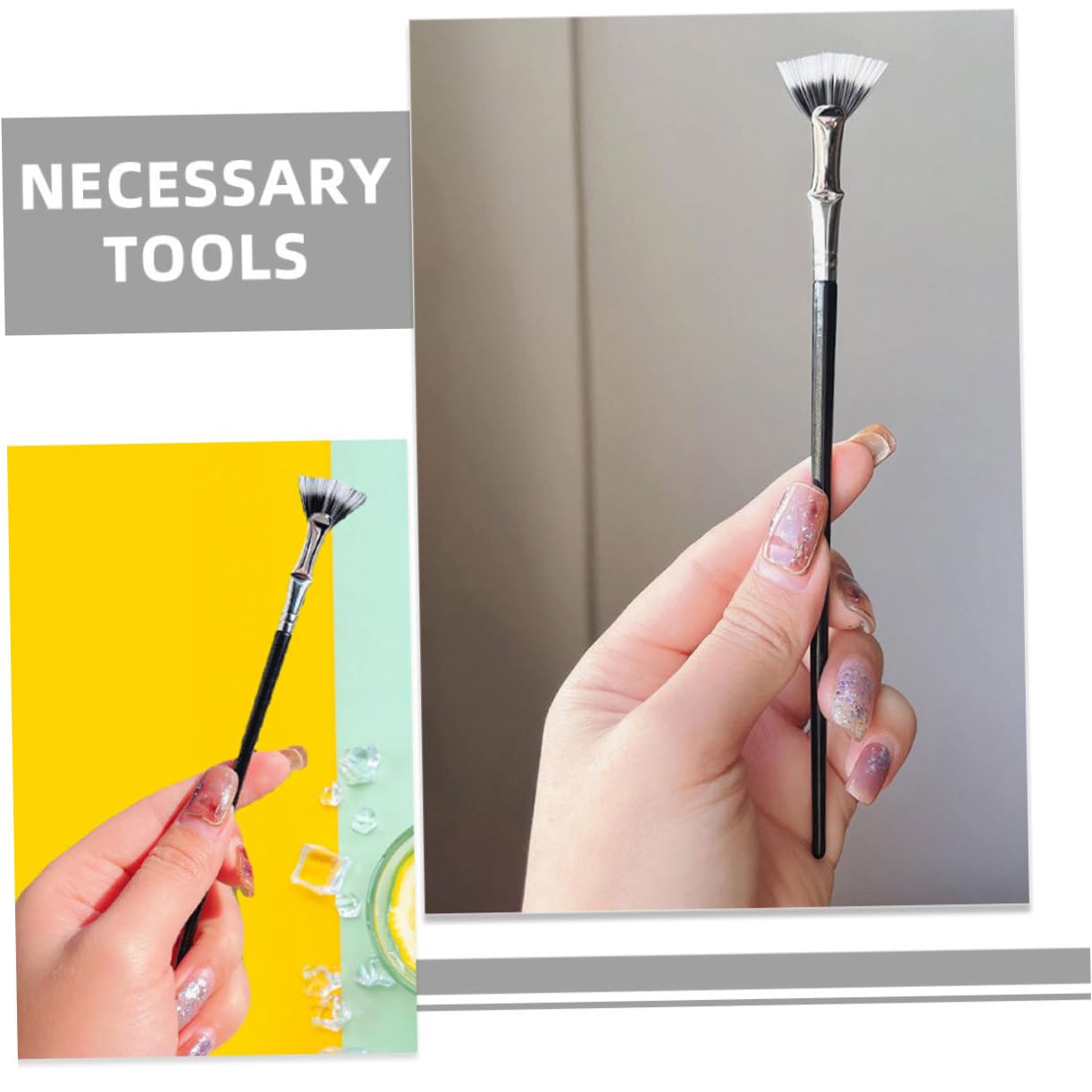 NOLITOY 3pcs Angled Mascara Brushes Lash Set Soft Tips Lash Applicator Tool for Eyelash Extensions