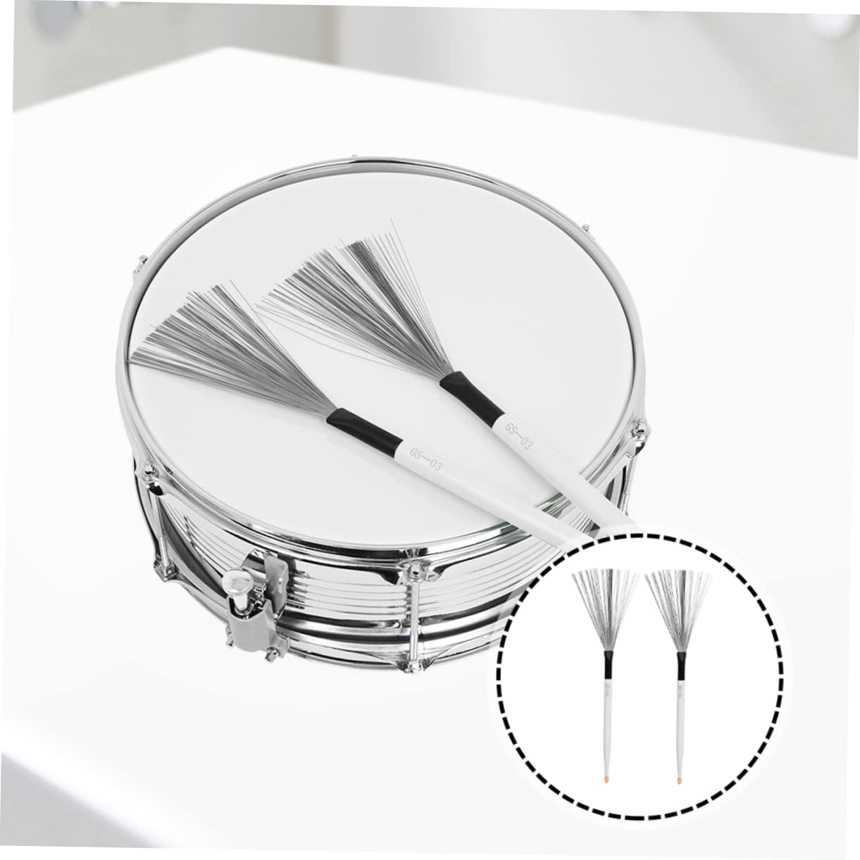 Abaodam 3paia Bacchette Per Batteria Jazz Acciaio Carbonio Con Manico Antiscivolo Per Strumenti Percussivi Per Musicisti e Appassionati Di Jazz