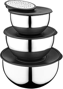 Bambum Rose Steel - 3-Piece Metal Mixing Container