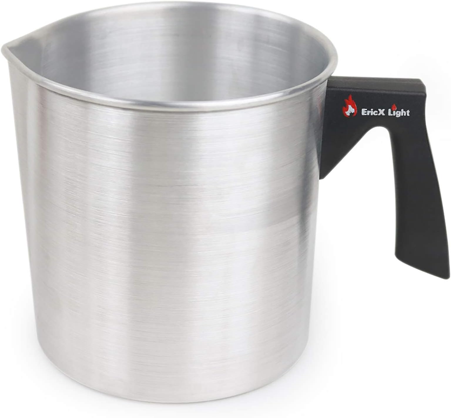 EricX Light Candle Making Pouring Pot,2 pounds,Double Boiler Wax Melting Pot,Dripless Pouring Spout & Heat-Resisting Handle Designed,Aluminum Construction Candle Making Pitcher