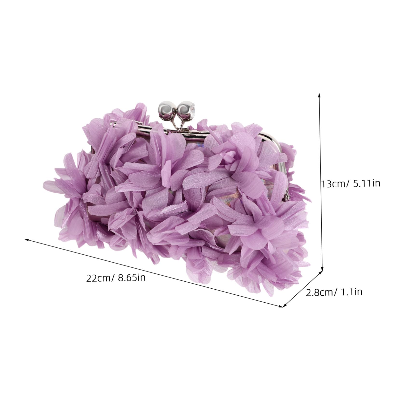 Abaodam Pochette Floreale Donna con Catena, Borsa Leggera in Poliestere
