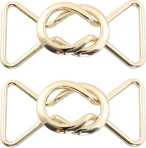 2PCS 0.984 in Cierre de hebilla de metal entrelazado para cinturón de cintura DIY, costura a mano, fabricación de vestidos - Accesorios para