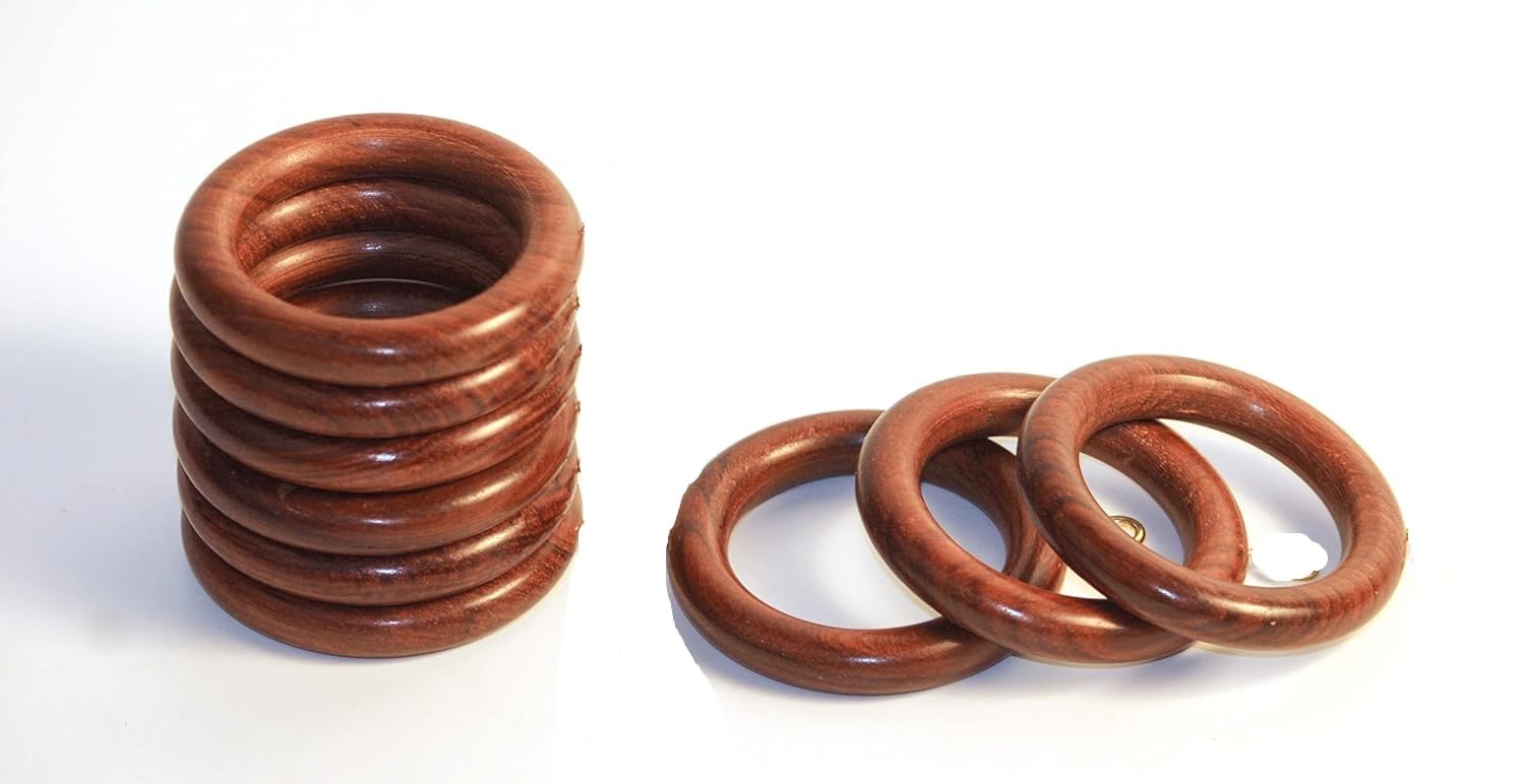 TrendnTrade Wooden SHEESHAM Ring 2.5 INCH for Macrame Purse/Bag and Other Art and Crafts Set of 12 Rings (6 Pairs)-image-21