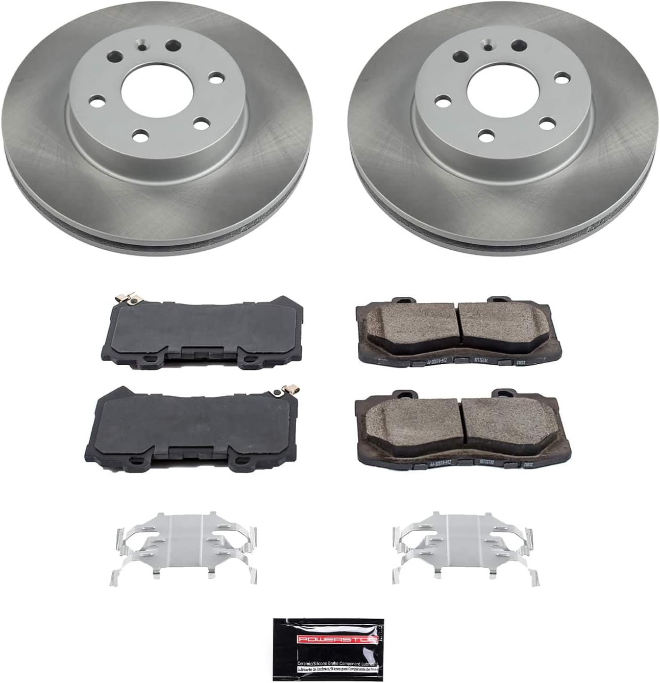 PowerStop Front Brake Kit For Chevrolet Colorado 2015-20 | GMC Canyon 2015-20 - Ceramic Brake Pads + Semi Coated Rotors Replacement, SC7126