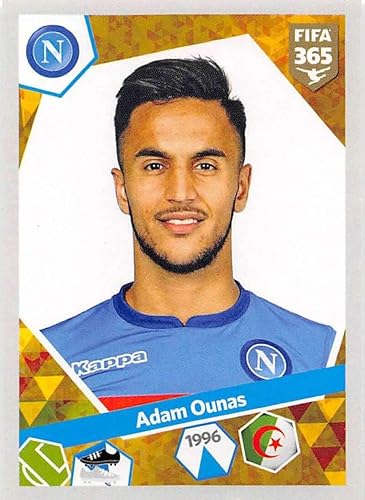 2017-18 Panini FIFA 365 Stickers Soccer #358 Adam Ounas SSC Napoli Official Smaller Than Trading Card Sized Album Sticker in Raw (NM or Better)