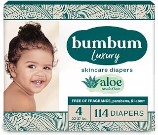 Bum-Bum Diapers, Size 4, Fragrance-Free, 114 Count