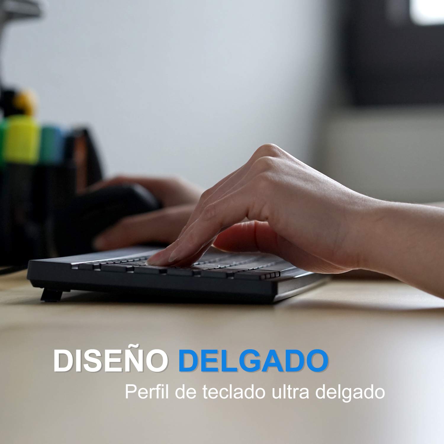 PERIBOARD-426ES Mini Teclado con Cable USB - Negro - QWERTY Español, Negro 4