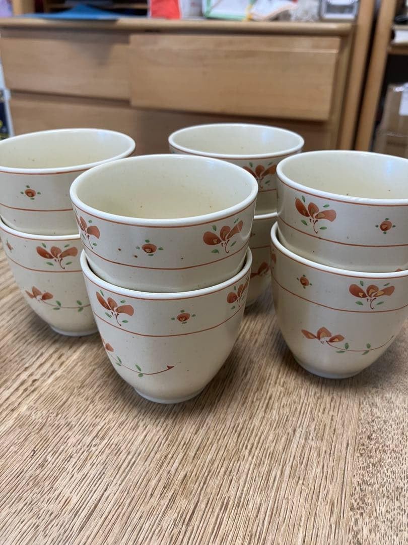 花柄湯飲み 8個セット たち吉