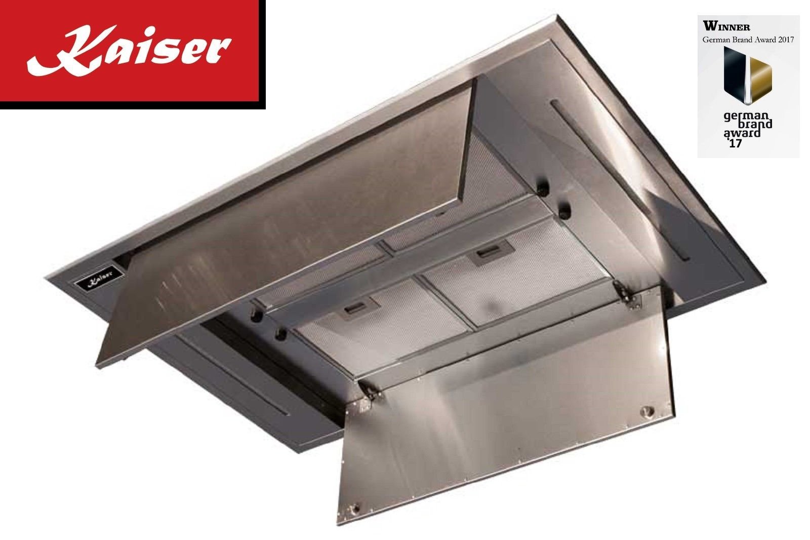 Kaiser EA 1145 Premium Line Deckenhaube 110cm Edelstahl Dunstabzugshaube 1250m³/h Abluft Umluft Inkl. Umluftset Fernbedienung