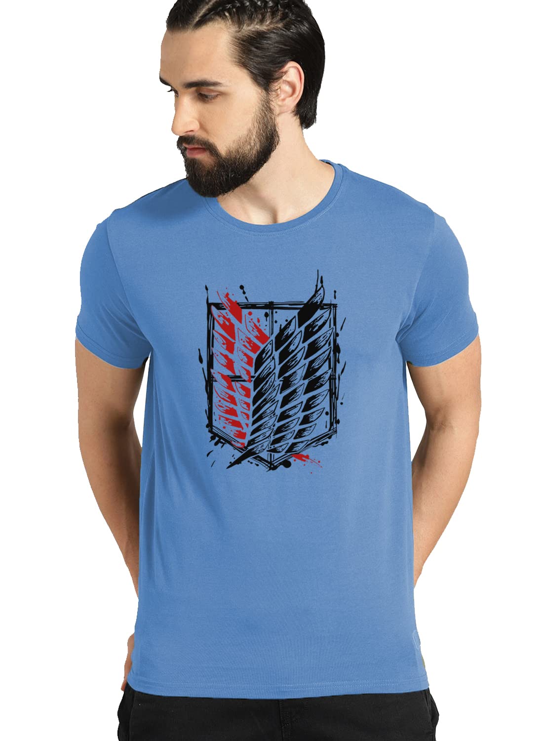 ADROMen's 100% Cotton Regular Fit T-Shirt