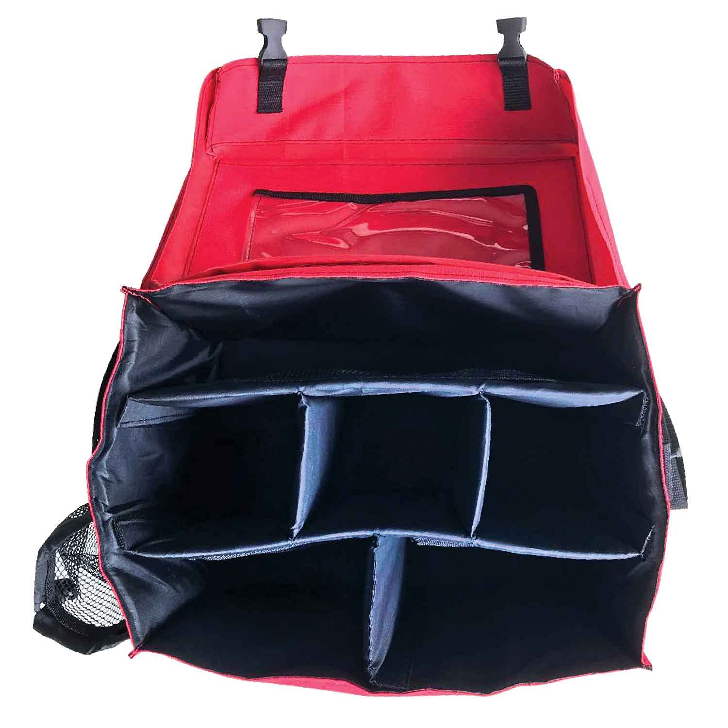 Grand sac de premiers secours rouge avec bandoulière - Vide - Sac médical d'urgence pour voiture, maison, bureau, sport, entreprise - JFA Medical
