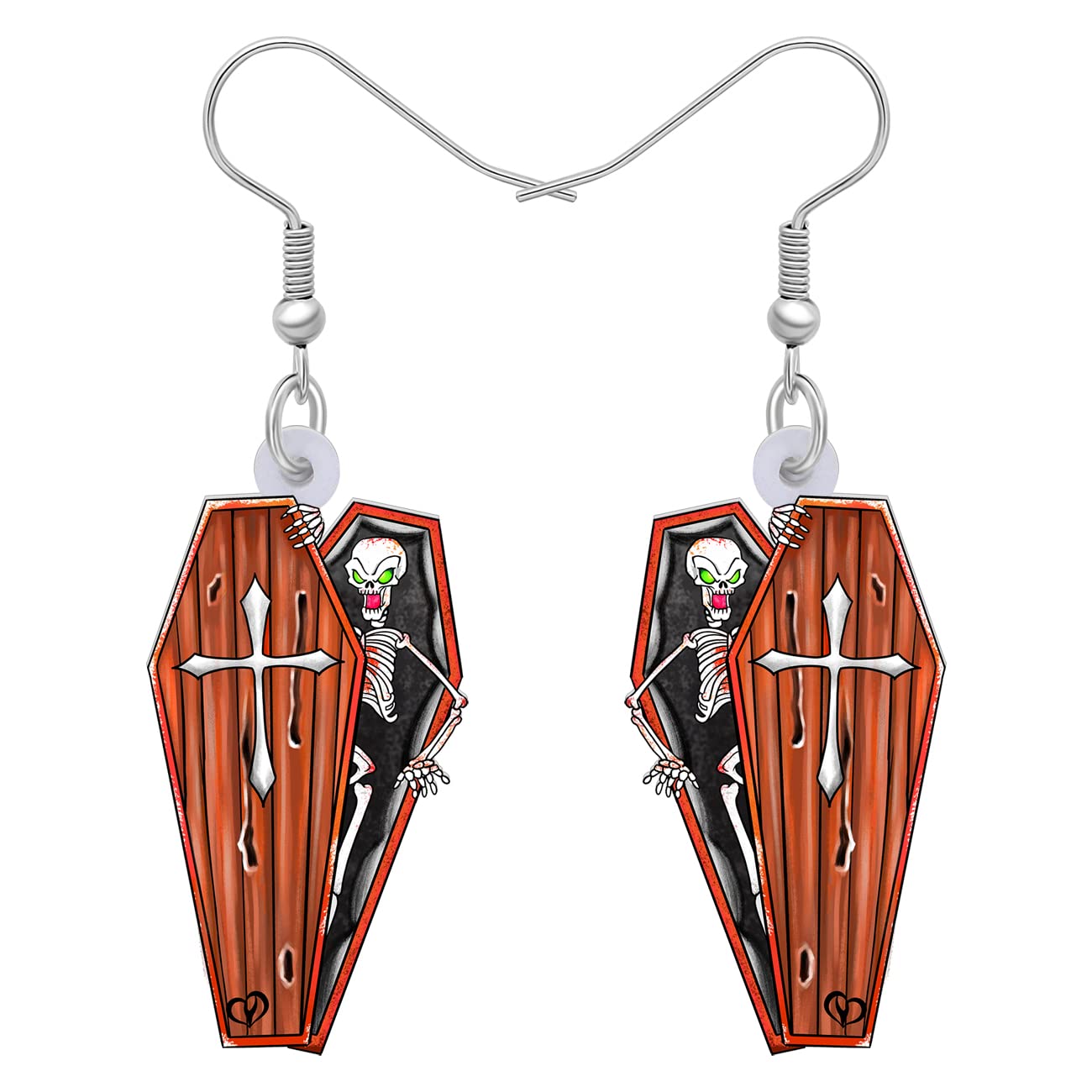 WEVENI Orecchini Acrilici A Forma Di Infermiera Zombie Mummia - Gioielli Originali Per Halloween, Donna E Bambina - Idea Regalo
