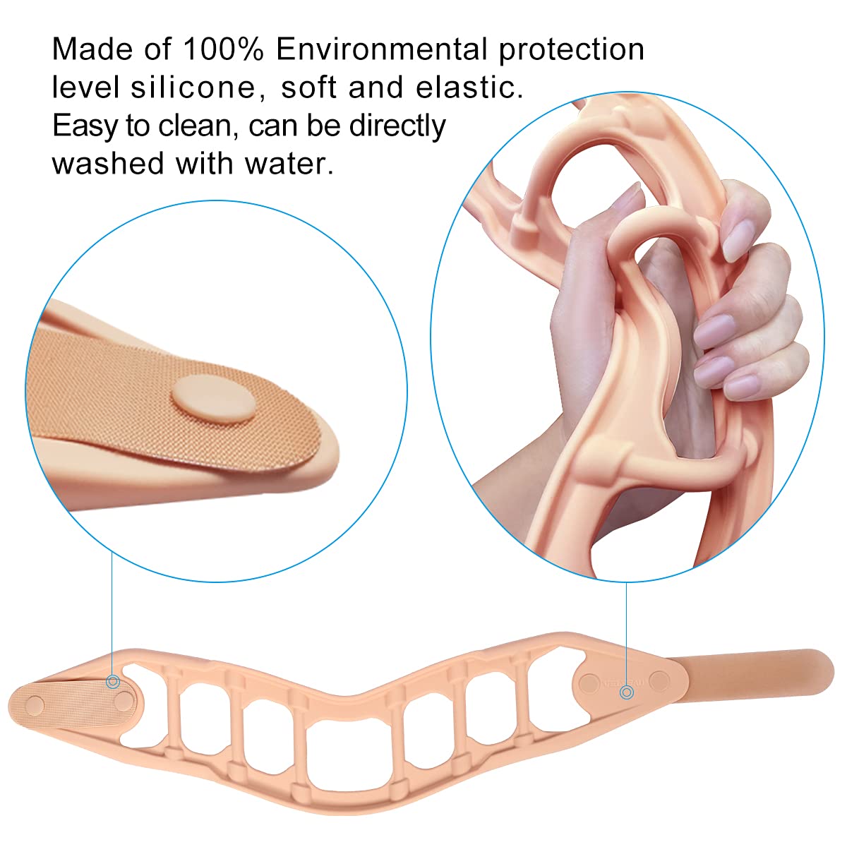 Collarín Cervical para El Dolor De Columna. Collarín De Silicona Suave Y Fresco para El Verano. Soporte Cervical. Se Puede Usar para Bañarse Y Lavarse con Champú.