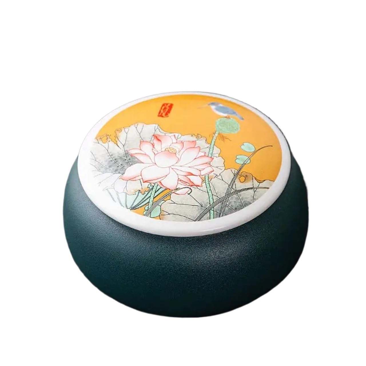 Lata De Té De Cerámica Lata de té porcelana cerámica gran capacidad con tapa, tarro almacenamiento dulces en grano café sellado a prueba humedad