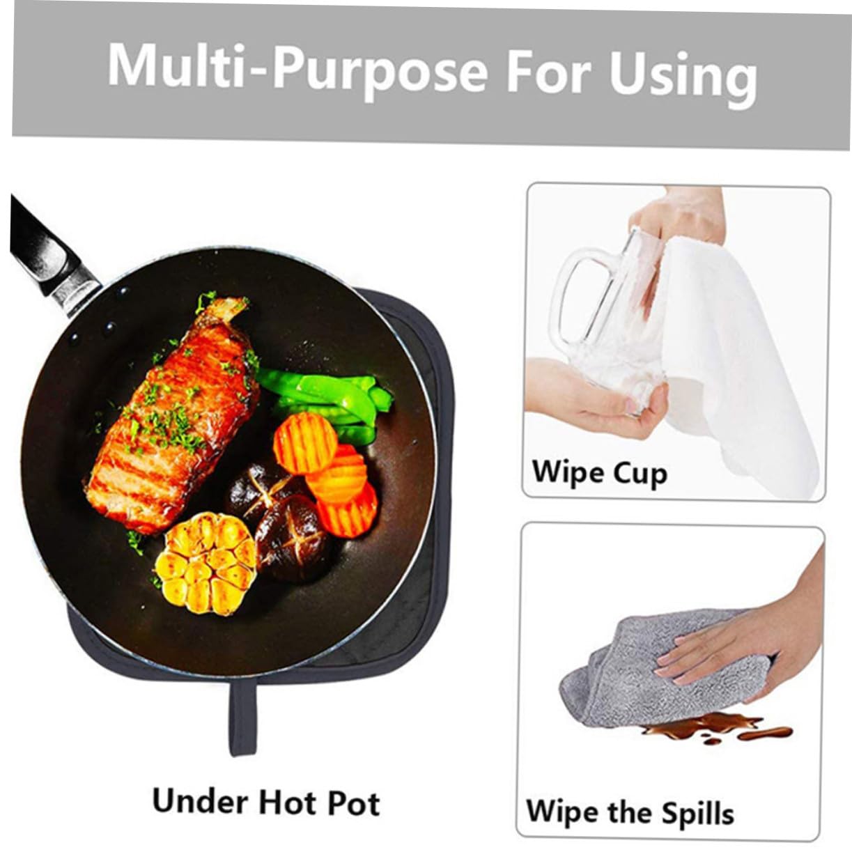Hitzeschutzhandschuh Hitzebeständig Ofenhandschuhe Küchenbedarf Mikrowellenhandschuh Hitzebeständiger Handschuh Praktische Aufhängeöse Kochen Grillen