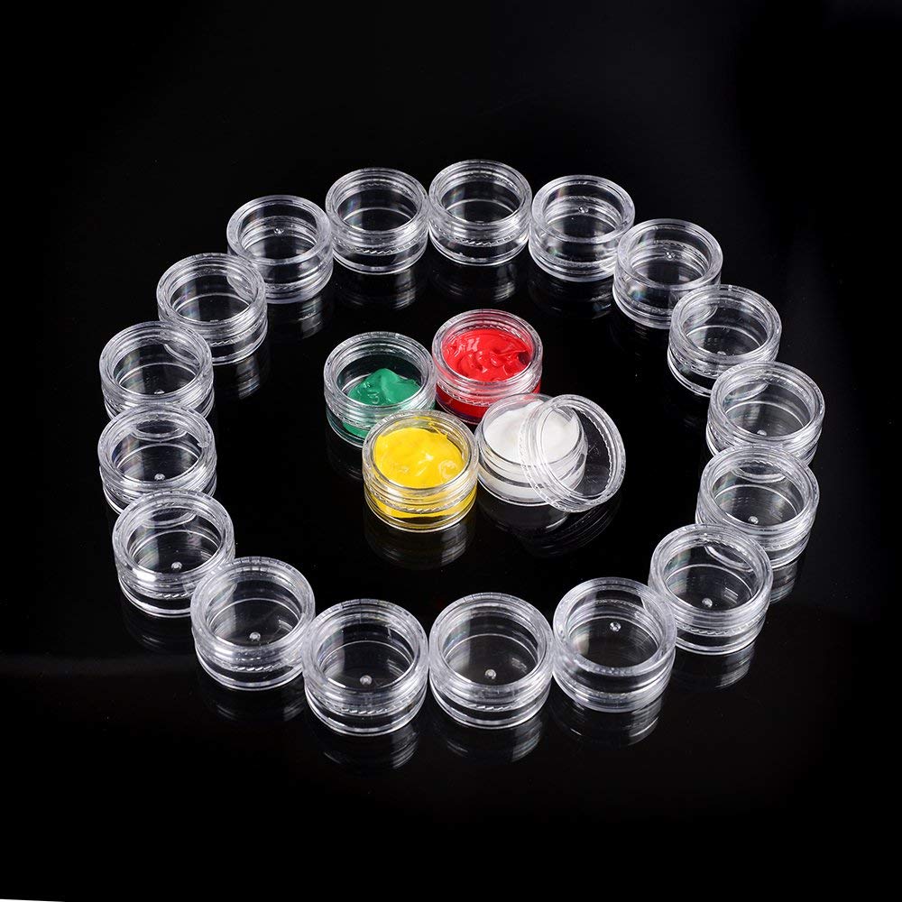 50 Leere Kosmetikbehälter 5 G / 5 Ml – Transparente Diamant-Töpfchen Für Cremes, Lidschatten, Proben & Schmuck