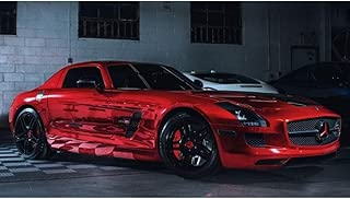 Avery SF100 Conform Chrome Red | 474-S | Vinyl CAR WRAP Film (53in x 1ft (4.4 Sq/ft)) w/Free-Style-It Pro-Wrapping Glove - coolthings.us