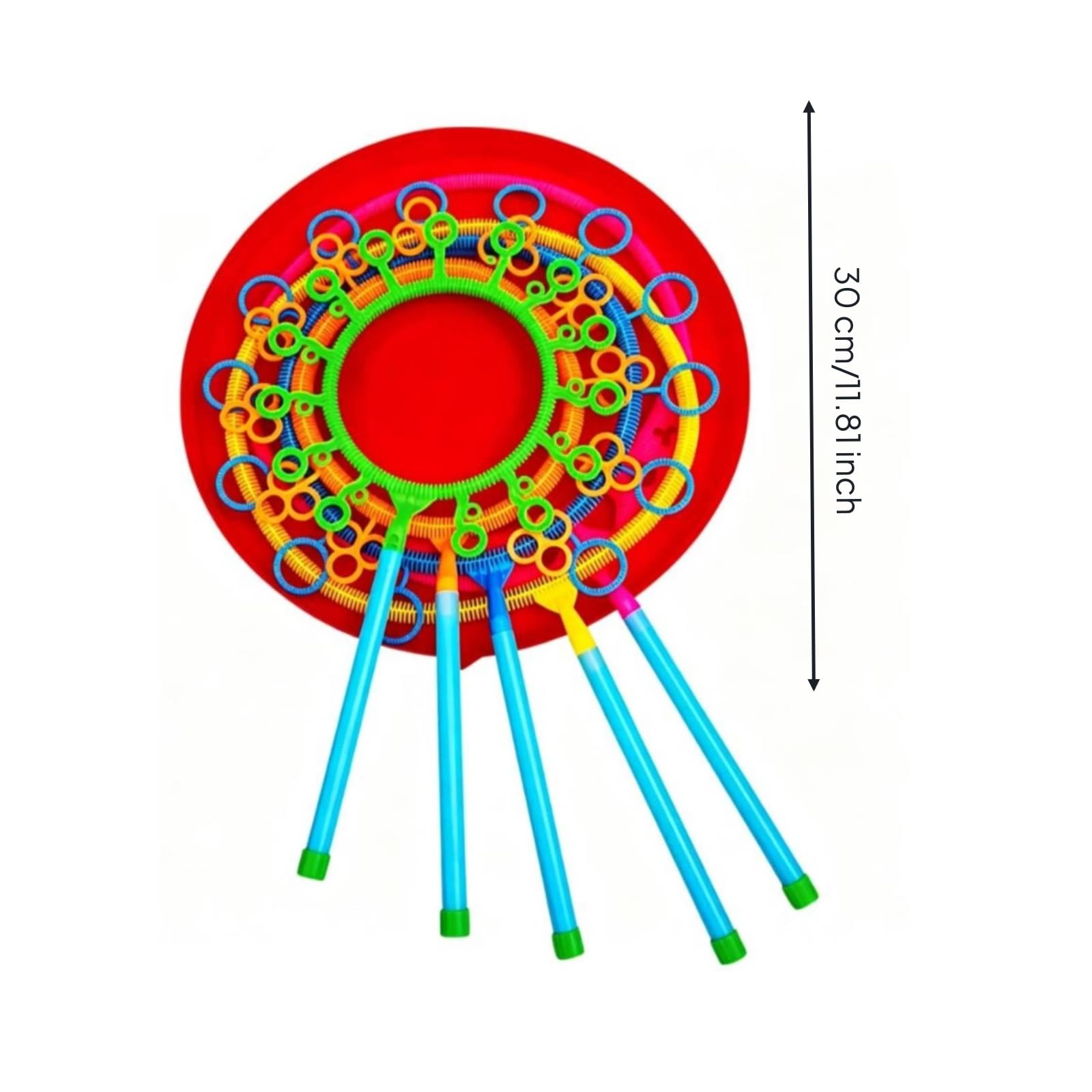 Bubble Set Bacchette Bolle Vassoio Soluzione Concentrata Set Giochi Esterni Plastica Resistente Adatto a Compleanni All’aperto Giardino Parco Cortile