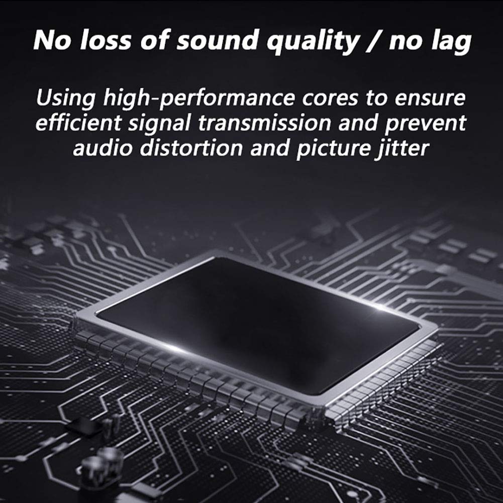 RSGK Decodificatore Audio Digitale 5.1, Gestore HDMI a HDMI EDID Fibra Ottica SPDIF da 3,5 Mm, in Grado di Decodificare AC3 / DTS/LPCM E Altri Formati Audio Digitali