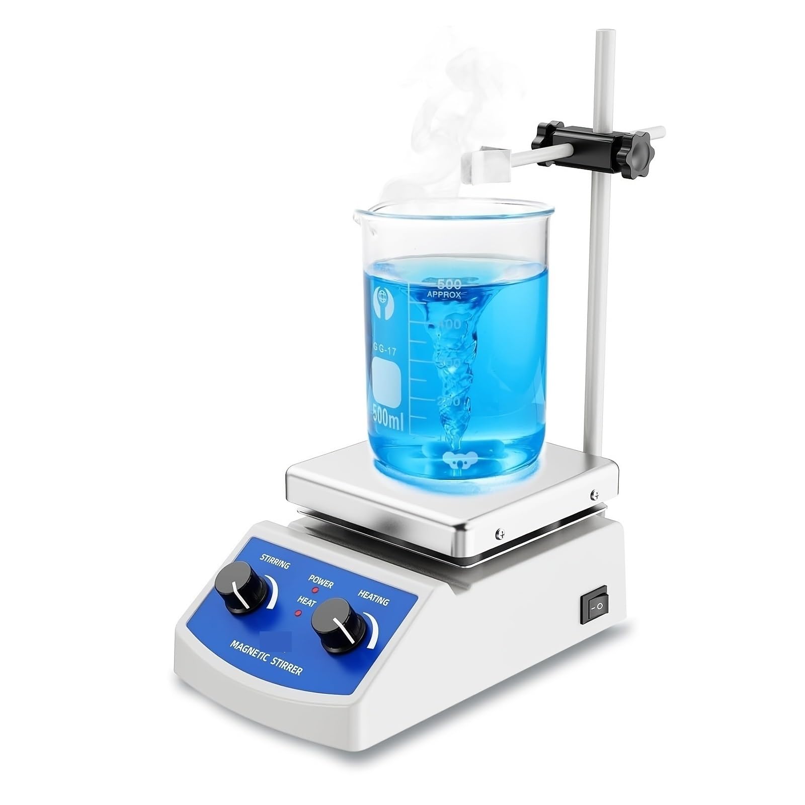 Agitador magnético, Agitador Magnético Con Capacidad De Mezcla, Placa Caliente Laboratorio 1000ml Soporte Para Calefacción Y Líquidos,Laboratorio