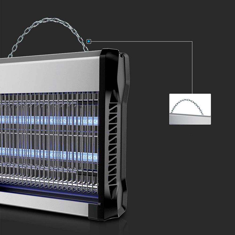 etc-shop Insektenvernichter Mückenschutz Elektrischer Insektenvernichter 100m2 Lock Effekt UV Strahlen, Moskitolampe, Aluminium, Schalter, LxBxH 50,2x9,35x28