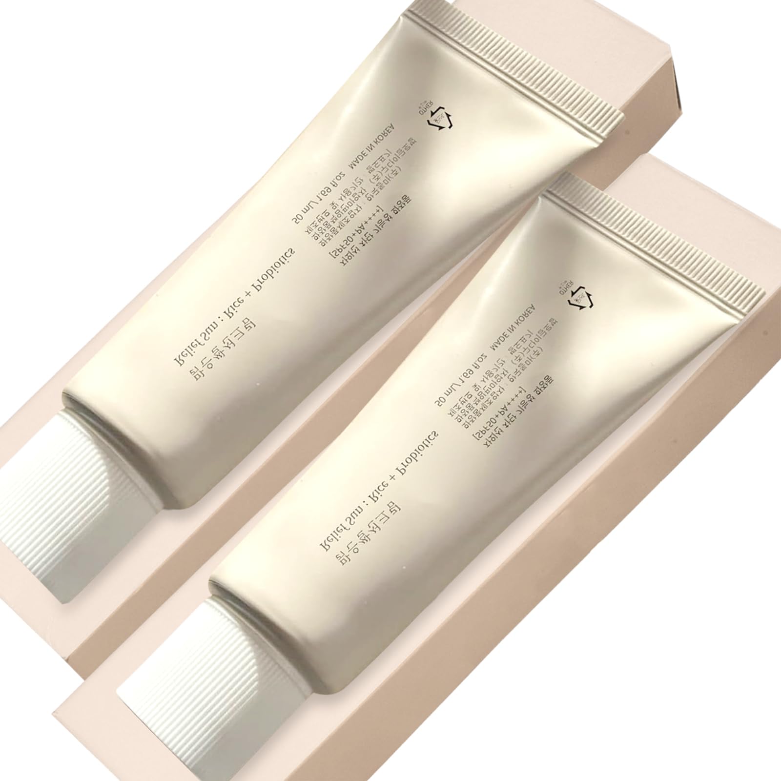 2PCS Relief Sun Organic sunscreen SPF50, Korean Skin Care Solution for All Skin Types, ++++PA++++ Rice and Probiotics, 50ml Nourishing Skin Protection and UV Defens
