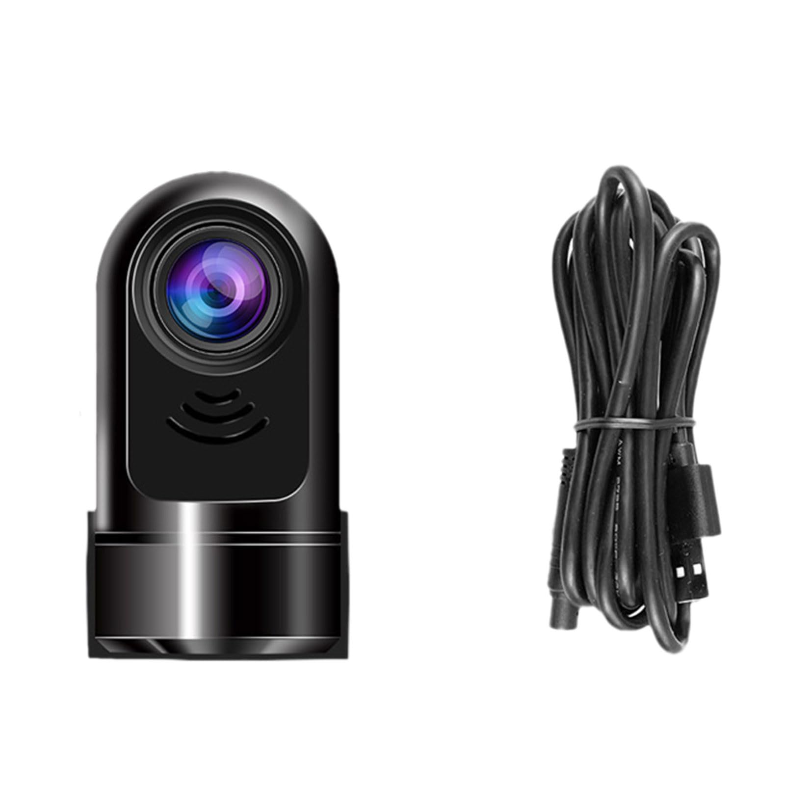 Cámara de salpicadero giratoria de 360 grados, 1080 p, visión frontal trasera, cámara de coche 24 horas, modo de aparcamiento, dispositivo de visión nocturna (A, talla única)