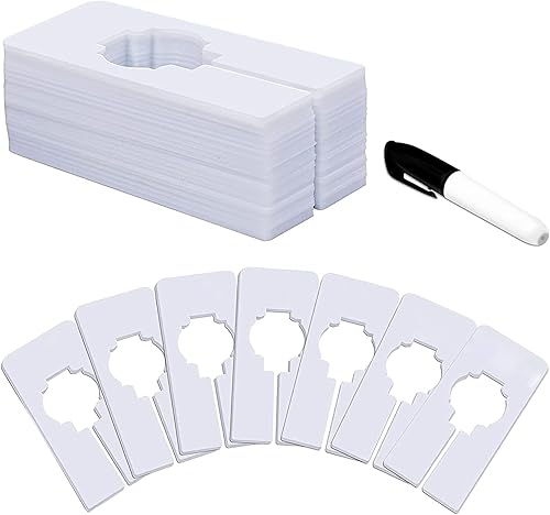 Vshinic 30 separadores de tamaño de ropa separadores de armario para colgar ropa pestañas de tamaño de perchero marcadores de tamaño de perchero