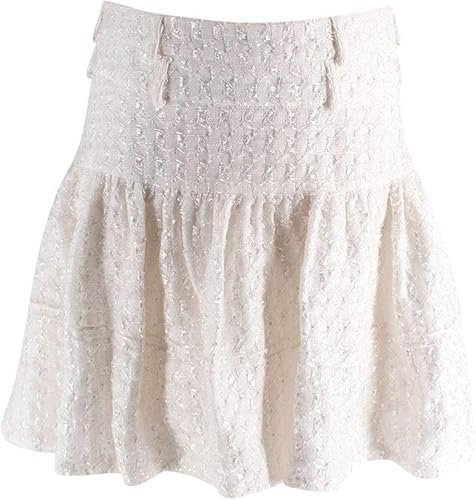 Dior Falda Mini Plisada a Rayas Blancas Segunda Mano