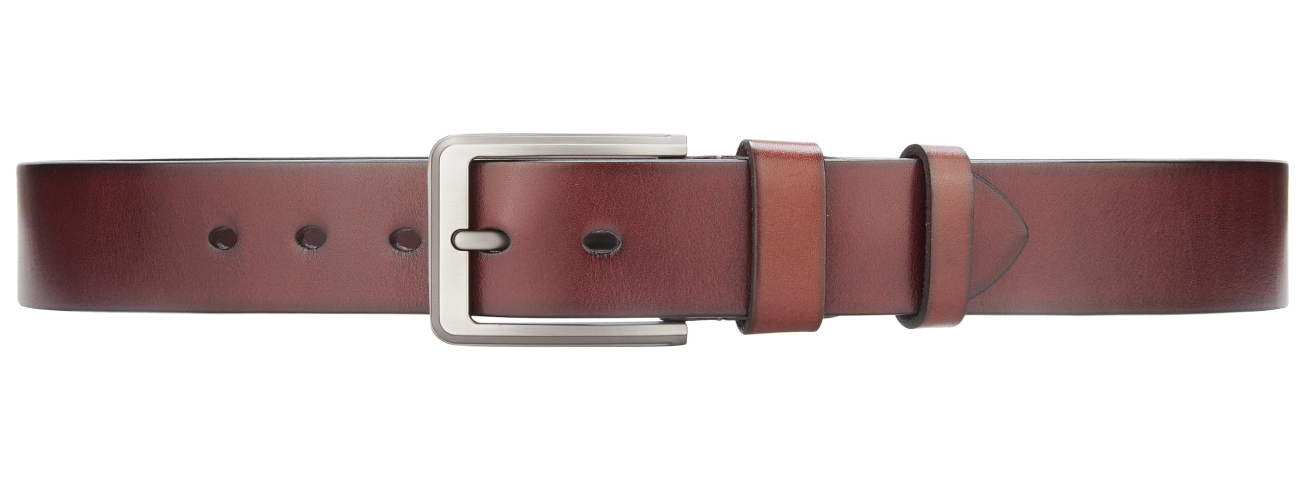 Cinturones para hombre, cinturón grueso de cuero de grano completo para hombre, cinturón casual de 1 1/2 pulgadas de ancho, cinturón casual ajustable para adaptarse